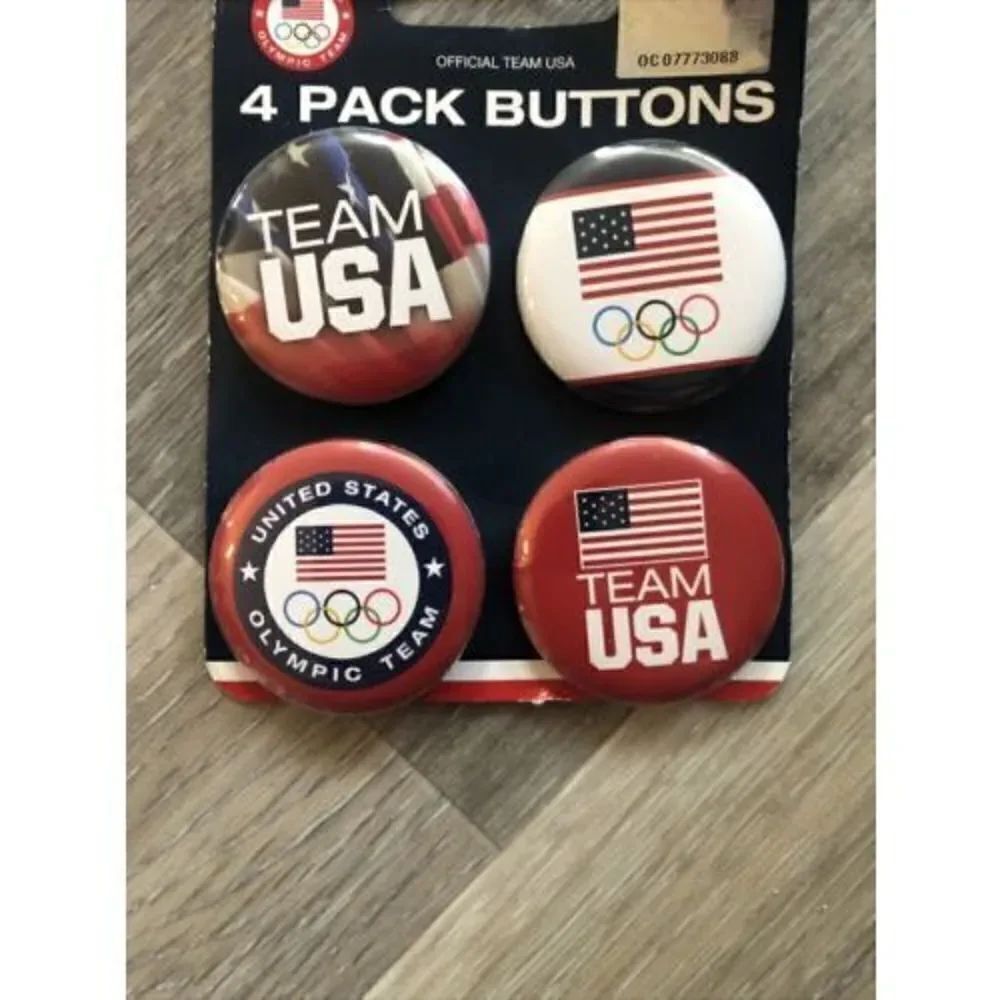 *USA- TEAM USA-BUTTONS 4 PACK NEW - Picture 2 of 4